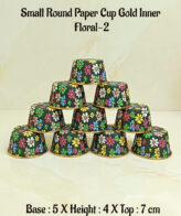 Round Direct Bake-able Paper Cups Floral Designs - Floral 2