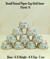 Round Direct Bake-able Paper Cups Floral Designs - Floral 5