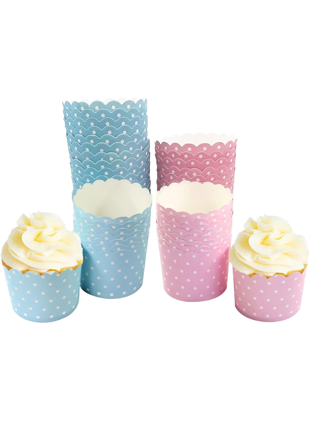Small Deep Muffin Cup Assorted Colors - 50 Pcs Pack