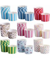 Small Deep Muffin Cup Assorted Colors - 50 Pcs Pack