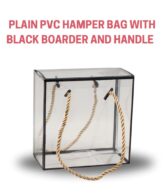 Plain PVC Hamper Bag with Black Boarder and Handle