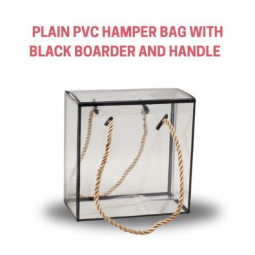 Plain PVC Hamper Bag with Black Boarder and Handle
