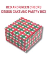 Red and Green Checks Design Cake and Pastry Box