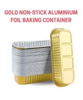 CAKE DECOR™ Rectangle Aluminum Tin Foil Bake & Serve Cup with Lid