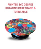CAKE DECOR™ Printed 360 Degree Rotating Cake Stand & Turntable
