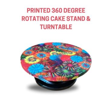 CAKE DECOR™ Printed 360 Degree Rotating Cake Stand & Turntable