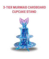 CAKE DECOR™ 3-Tier Mermaid Cardboard Cupcake stand