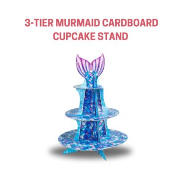 CAKE DECOR™ 3-Tier Mermaid Cardboard Cupcake stand