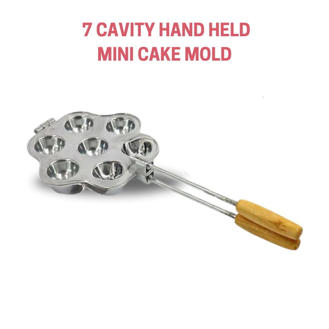 CAKE DECOR™ 7 Cavity Hand Held Mini Cake Mold