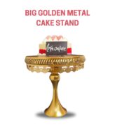 CAKE DECOR™ Big Golden Metal Cake Stand