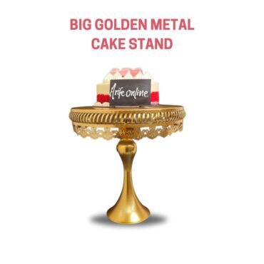 CAKE DECOR™ Big Golden Metal Cake Stand