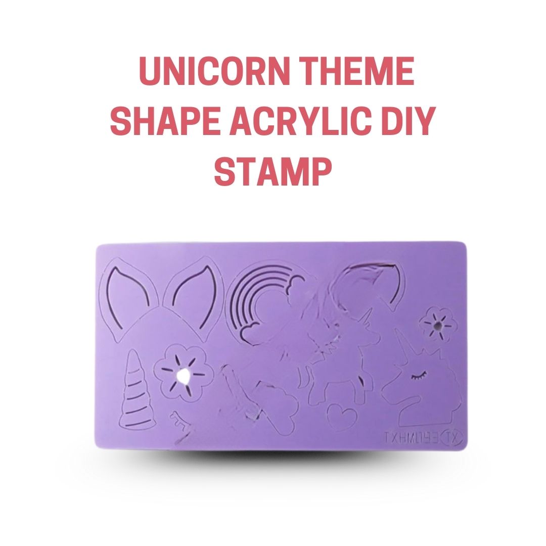 Cake Decor Unicorn Theme Shape Acrylic DIY Stamp
