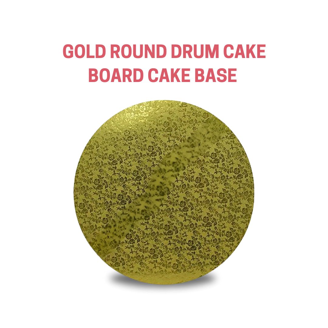 Cake Decor Gold Round Drum Cake Board Cake Base