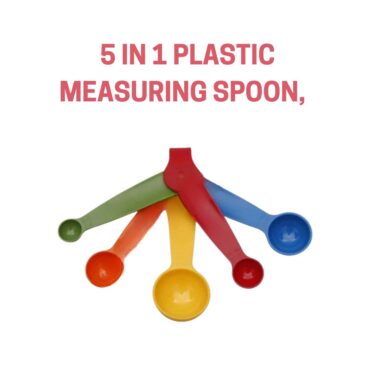 Cake Decor 5 in 1 Plastic Measuring Spoon, Multicolor Spoon Set