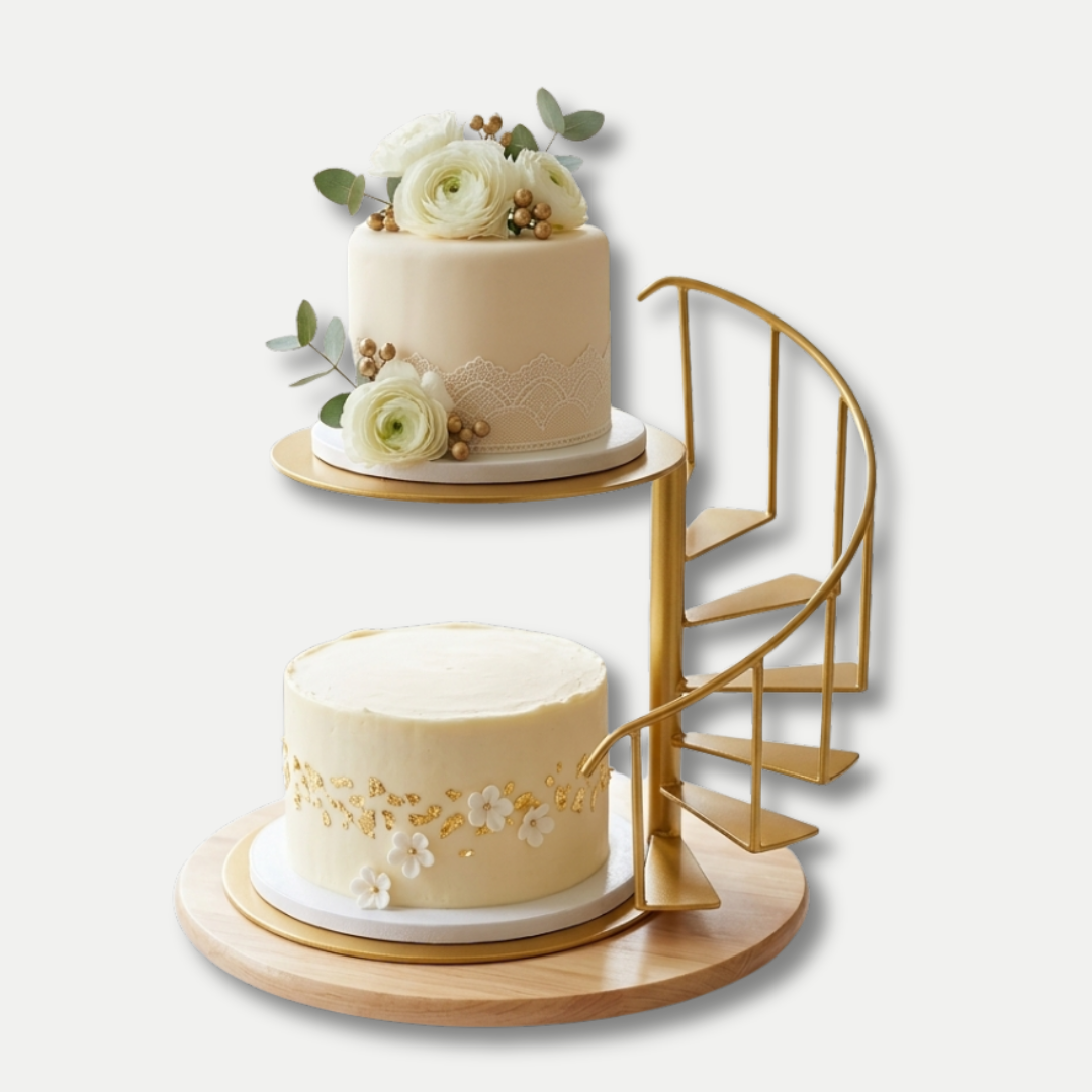 Spiral Staircase Metal Cake Display Stand For Wedding & Events | Tiered Spacer | 1 Piece |