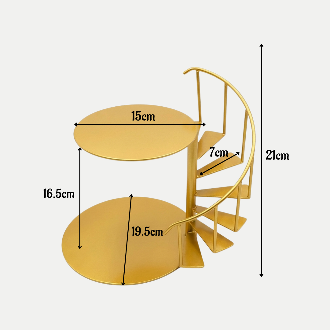 Spiral Staircase Metal Cake Display Stand For Wedding & Events | Tiered Spacer | 1 Piece |