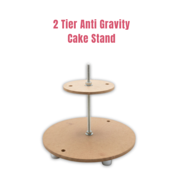 CAKE DECOR™ 2 Tier Anti Gravity Cake Display Stand (12 by 6 inch) | Modern Floating Style Dessert Stand (SB-AGCS-2)