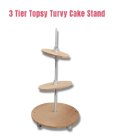 3 Tier Anti Gravity Topsy Turvy Cake Stand | Display Stand (SB-AGCS-Topsy)