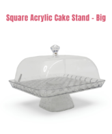 CAKE DECOR™ 1 Pcs Big Square Acrylic Display Transparent Cake Stand (SBCS-2345-3)