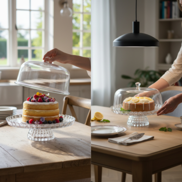 CAKE DECOR™ 1 Pcs Small Round Acrylic Display Transparent Cake Stand (SBCS-2348-3)