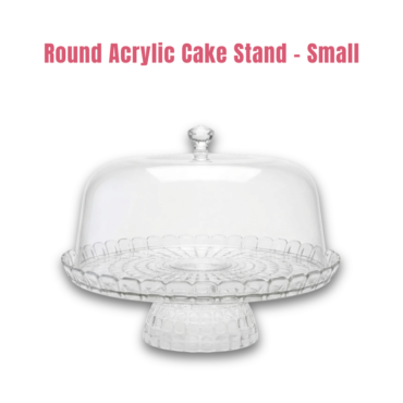 CAKE DECOR™ 1 Pcs Small Round Acrylic Display Transparent Cake Stand (SBCS-2348-3)