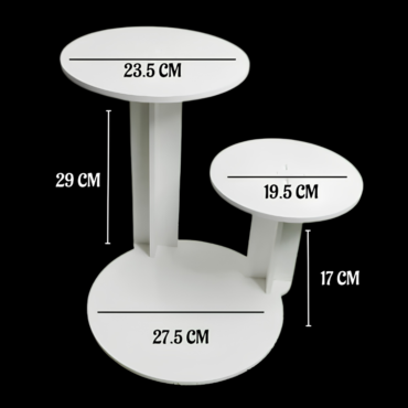 CAKE DECOR™ Dual-Tier Offset Cake & Cupcake Display Stand Set | 1 Piece Pack |