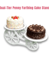 CAKE DECOR™ Dual-Tier Penny Farthing Stand Set | 1 Piece Pack |