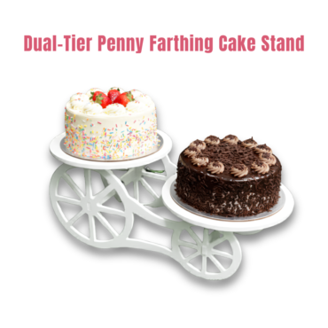 CAKE DECOR™ Dual-Tier Penny Farthing Stand Set | 1 Piece Pack |