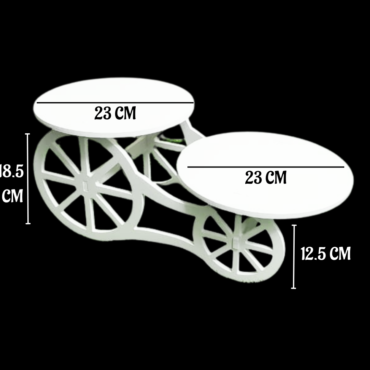 CAKE DECOR™ Dual-Tier Penny Farthing Stand Set | 1 Piece Pack |