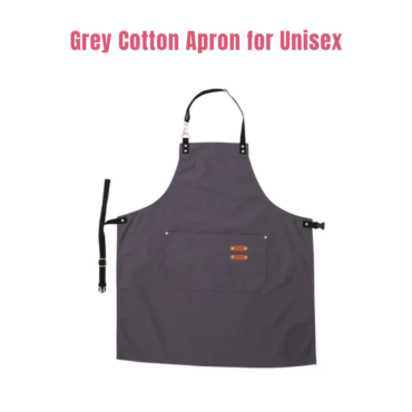 CAKE DECOR™ Grey Cotton Apron for Unisex | 1 Pc | Professional Chef Aprons (SB-Grey-Apron)