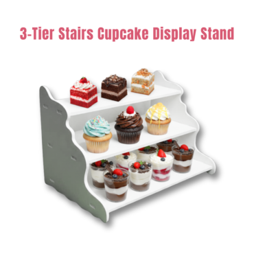 3-Tier Scalloped Cupcake Display Stand