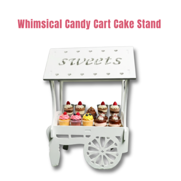 CAKE DECOR™ Whimsical Candy Cart Cake Stand Set | 1 Piece Pack |