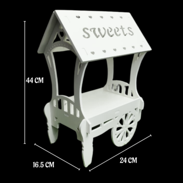 CAKE DECOR™ Whimsical Candy Cart Cake Stand Set | 1 Piece Pack |