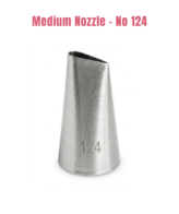 CAKE DECOR™ Medium Nozzle - No 124 Petal Cream Rose Flower Piping Nozzle | 1 Pc | (SBNO-M-124)