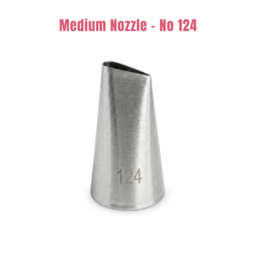CAKE DECOR™ Medium Nozzle - No 124 Petal Cream Rose Flower Piping Nozzle | 1 Pc | (SBNO-M-124)