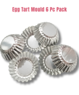 CAKE DECOR™ 6 Pcs Stainless Steel Egg Tart Mould | Cake Moulds | Mini Pie Cupcake Cooking Tools Kitchen Accessories (SBEgg-Tart-06)