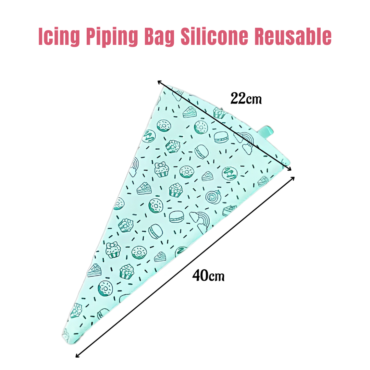 CAKE DECOR™ 1 Pc Pastry Icing Cream Piping Bag Silicone Reusable Cake Decorating Bag | 40x22cm | Assorted Colours (SB-6030-1)