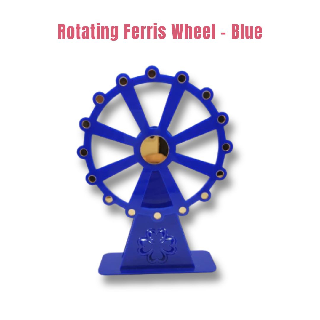 CAKE DECOR™ Blue Rotating Ferris Wheel Table Decorator Prop | SB-FW-Blue | 1 Piece |