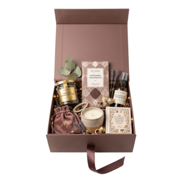 CAKE DECOR™ Chocolate Brown Color Folding Hard Hamper Box with ribbon | 8X10X4 Inch | Gift Box | Present Box - 1 Pc | (SBBX-HFFB-D-Brown)