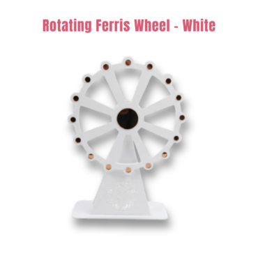 CAKE DECOR™ White Rotating Ferris Wheel Table Decorator Prop |SB-FW-White|1 Piece|