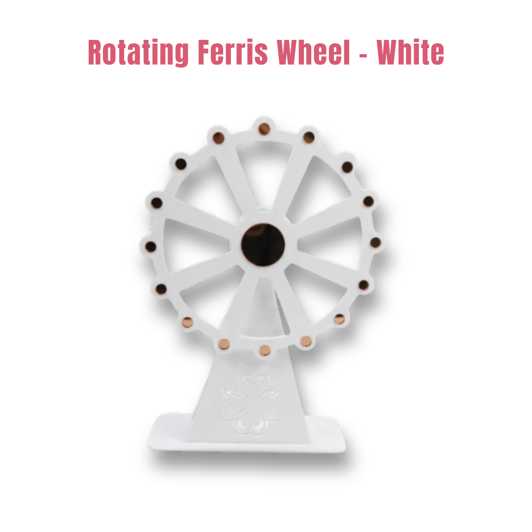 CAKE DECOR™ White Rotating Ferris Wheel Table Decorator Prop |SB-FW-White|1 Piece|