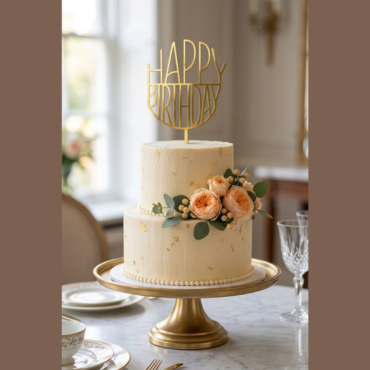 CAKE DECOR™ 5 inch Acrylic Happy Birthday Cake Topper Cake Decoration Dessert Decoration