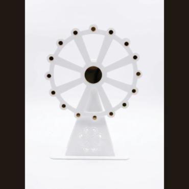 CAKE DECOR™ White Rotating Ferris Wheel Table Decorator Prop |SB-FW-White|1 Piece|