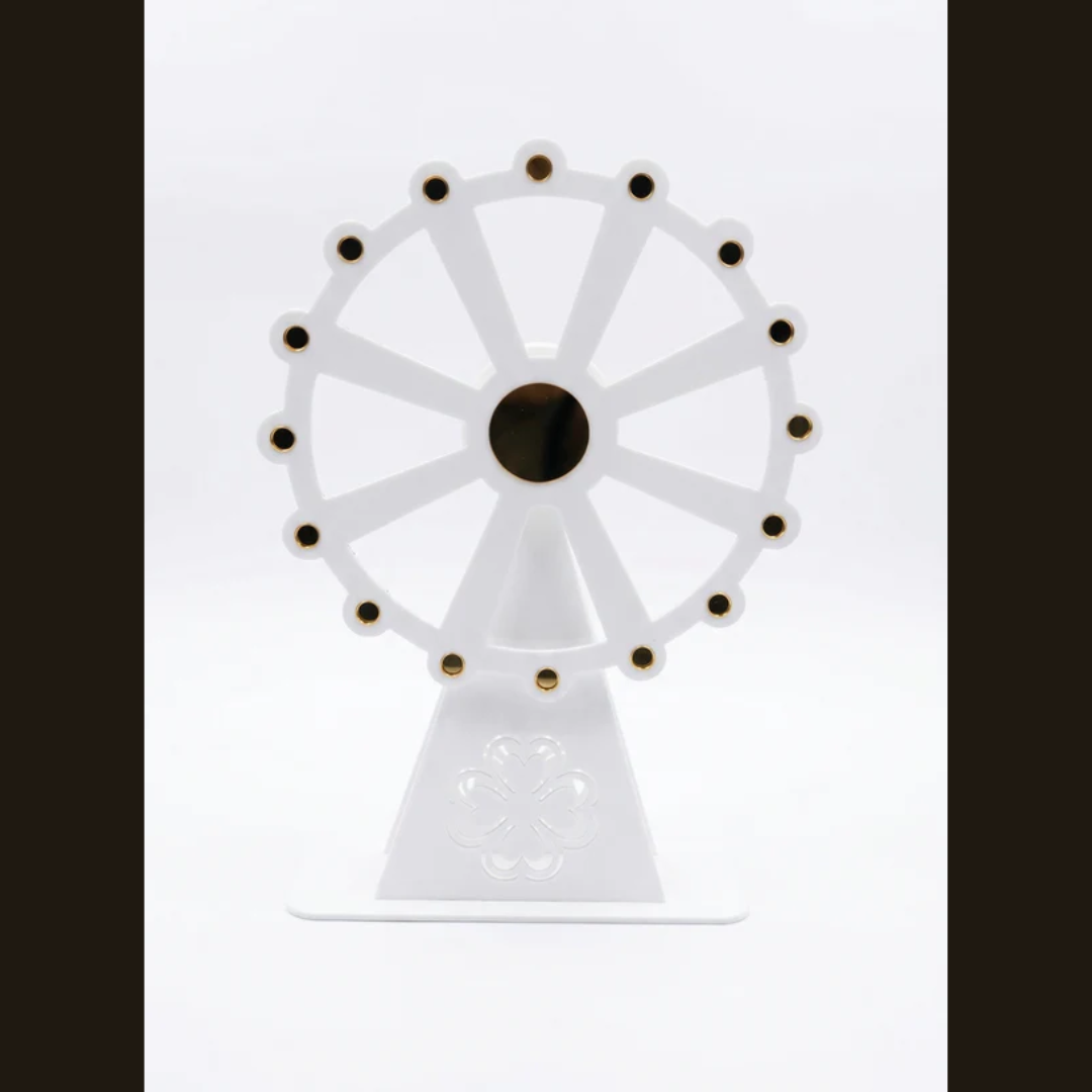 CAKE DECOR™ White Rotating Ferris Wheel Table Decorator Prop |SB-FW-White|1 Piece|