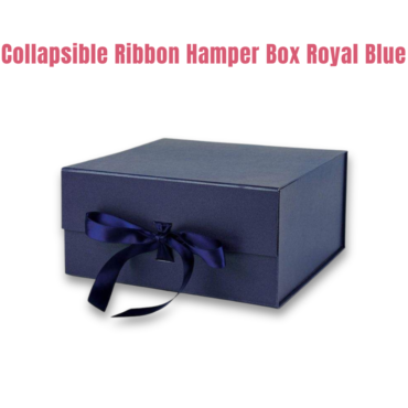 -28%Out Of Stock CAKE DECOR™ Royal Blue Color Folding Hard Hamper Box with ribbon | 8X10X4 Inch | Gift Box | Present Box - 1 Pc | (SBBX-HFFB-D18)