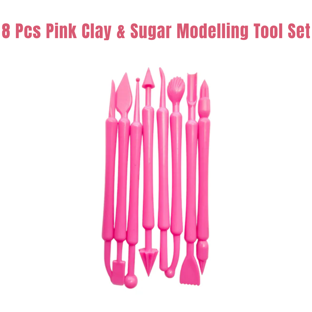 Clay & Sugar Modelling Tool 8 Pc Set | Professional Fondant & Gumpaste Sculpting Kit