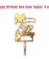 CAKE DECOR™ 5 inch Acrylic Happy Birthday Cake Topper with Gift Cut Out Cake Decoration Dessert Decoration