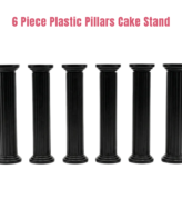 6 Piece Plastic Cake Pillars Wedding Cake Stand Tiered Cake Construction ( 6 Inch )