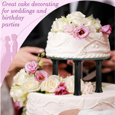 6 Piece Plastic Cake Pillars Wedding Cake Stand Tiered Cake Construction ( 6 Inch )