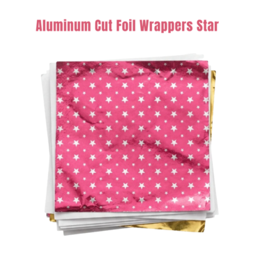8.5x8.5 cm Star Print Aluminum Cut Foil Wrappers – Pack of 200 | Multicolor (SB-CutFoil-0)
